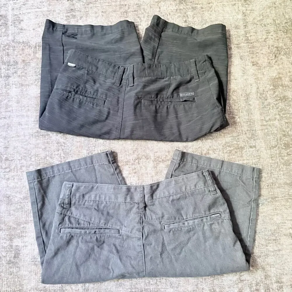 Sz 29 Men Lot of 2 Shorts (Volcom Chino & Billabong Hybrid Shorts)